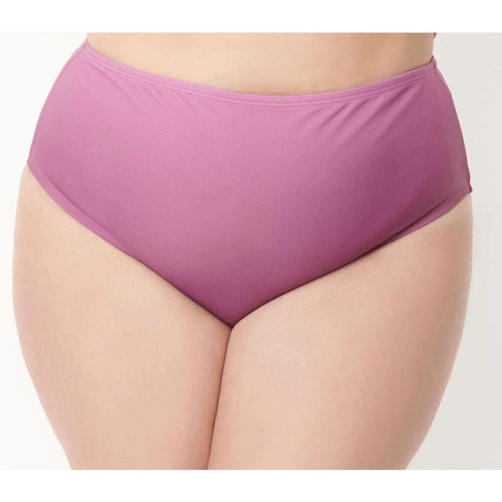 Unique Vintage Daphne Swim Bottoms | S | Purple Ombre | High Waist | Retro Style
